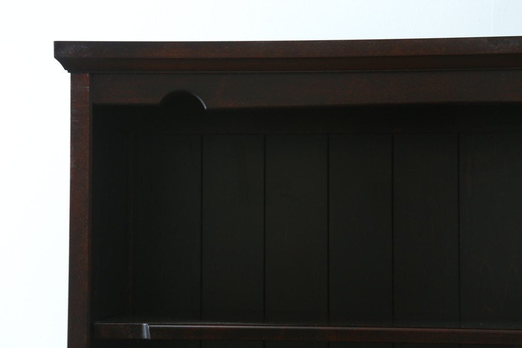 中古　希少な廃番品　北海道民芸家具　格子意匠が印象的な本棚　(R-087492)