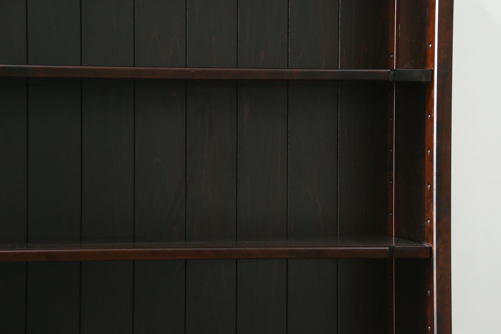 中古　希少な廃番品　北海道民芸家具　格子意匠が印象的な本棚　(R-087492)