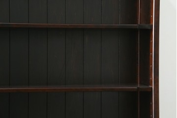 中古　希少な廃番品　北海道民芸家具　格子意匠が印象的な本棚　(R-087492)