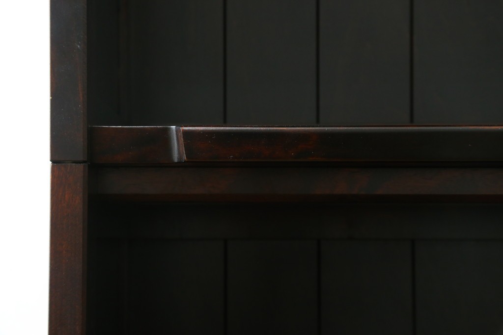 中古　希少な廃番品　北海道民芸家具　格子意匠が印象的な本棚　(R-087492)