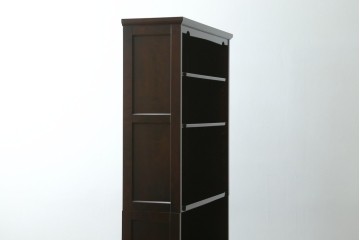 中古　希少な廃番品　北海道民芸家具　格子意匠が印象的な本棚　(R-087492)