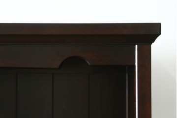 中古　希少な廃番品　北海道民芸家具　格子意匠が印象的な本棚　(R-087492)