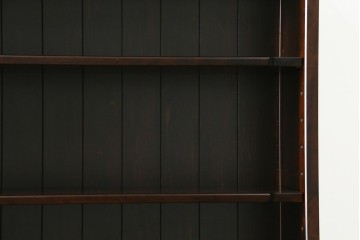 中古　希少な廃番品　北海道民芸家具　格子意匠が印象的な本棚　(R-087492)