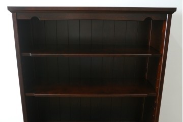 中古　希少な廃番品　北海道民芸家具　格子意匠が印象的な本棚　(R-087492)