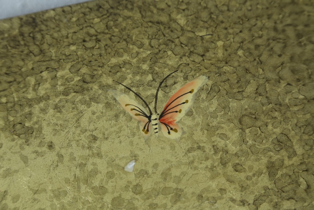 アジアンヴィンテージ　オリエンタル　花鳥文様が美しい収納棚　(R-087494)