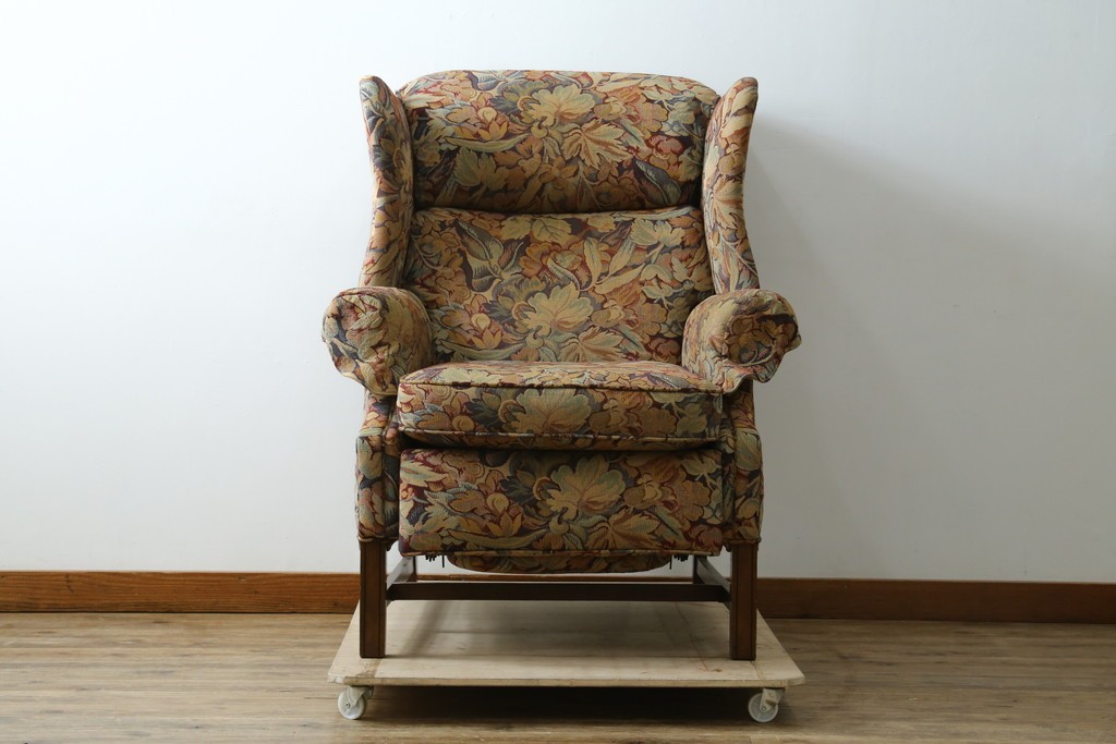 中古　美品　DREXEL HERITAGE(ドレクセルヘリテイジ)　花柄が目を引くリクライニングソファ　(R-087496)