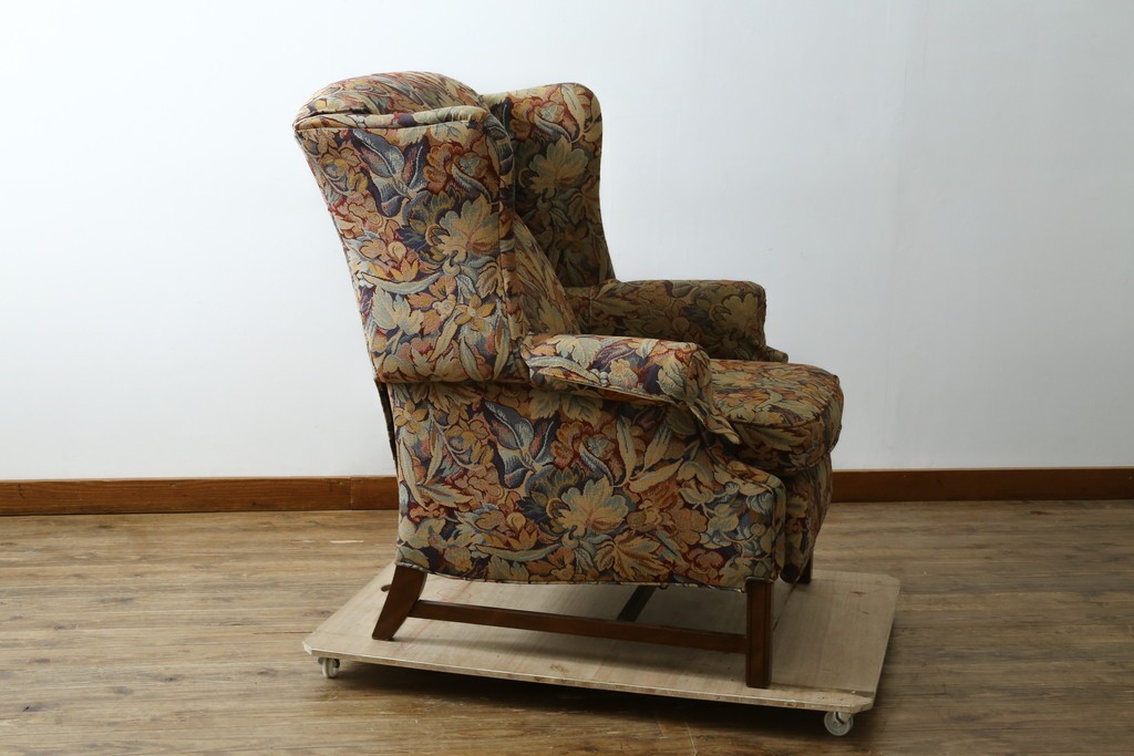 中古　美品　DREXEL HERITAGE(ドレクセルヘリテイジ)　花柄が目を引くリクライニングソファ　(R-087496)