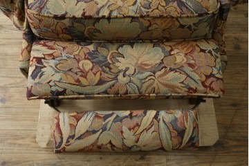 中古　美品　DREXEL HERITAGE(ドレクセルヘリテイジ)　花柄が目を引くリクライニングソファ　(R-087496)