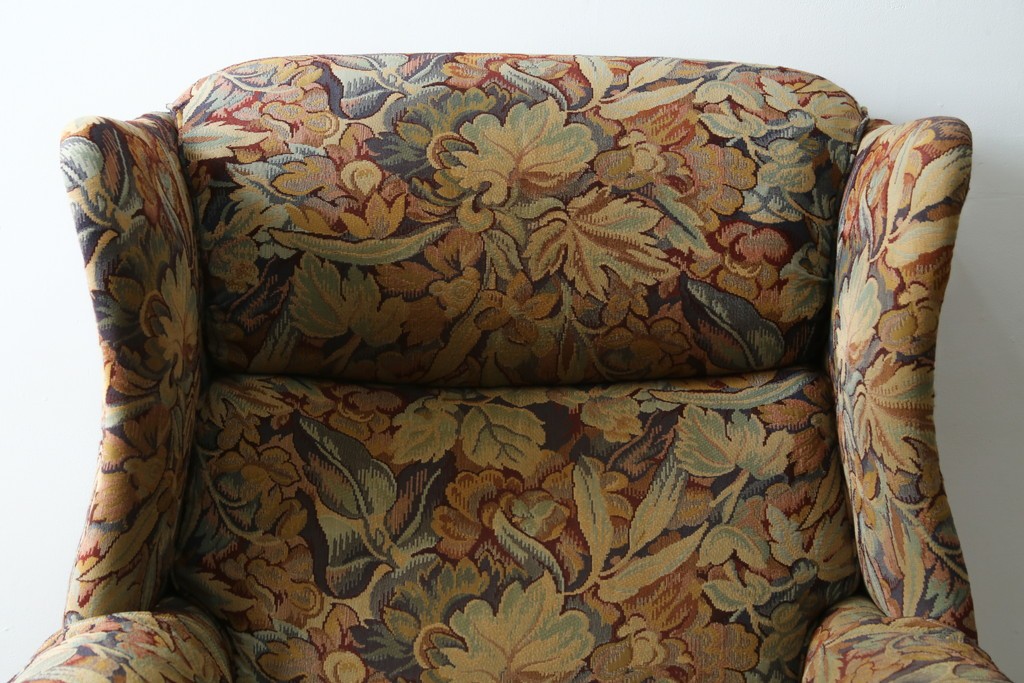 中古　美品　DREXEL HERITAGE(ドレクセルヘリテイジ)　花柄が目を引くリクライニングソファ　(R-087496)