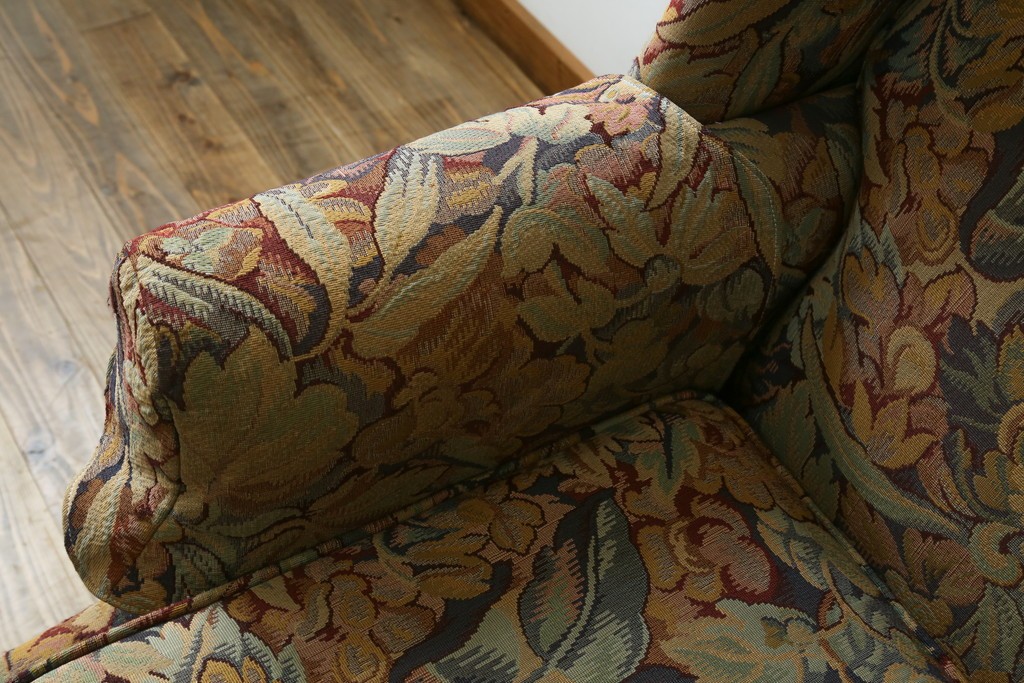 中古　美品　DREXEL HERITAGE(ドレクセルヘリテイジ)　花柄が目を引くリクライニングソファ　(R-087496)