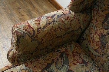 中古　美品　DREXEL HERITAGE(ドレクセルヘリテイジ)　花柄が目を引くリクライニングソファ　(R-087496)