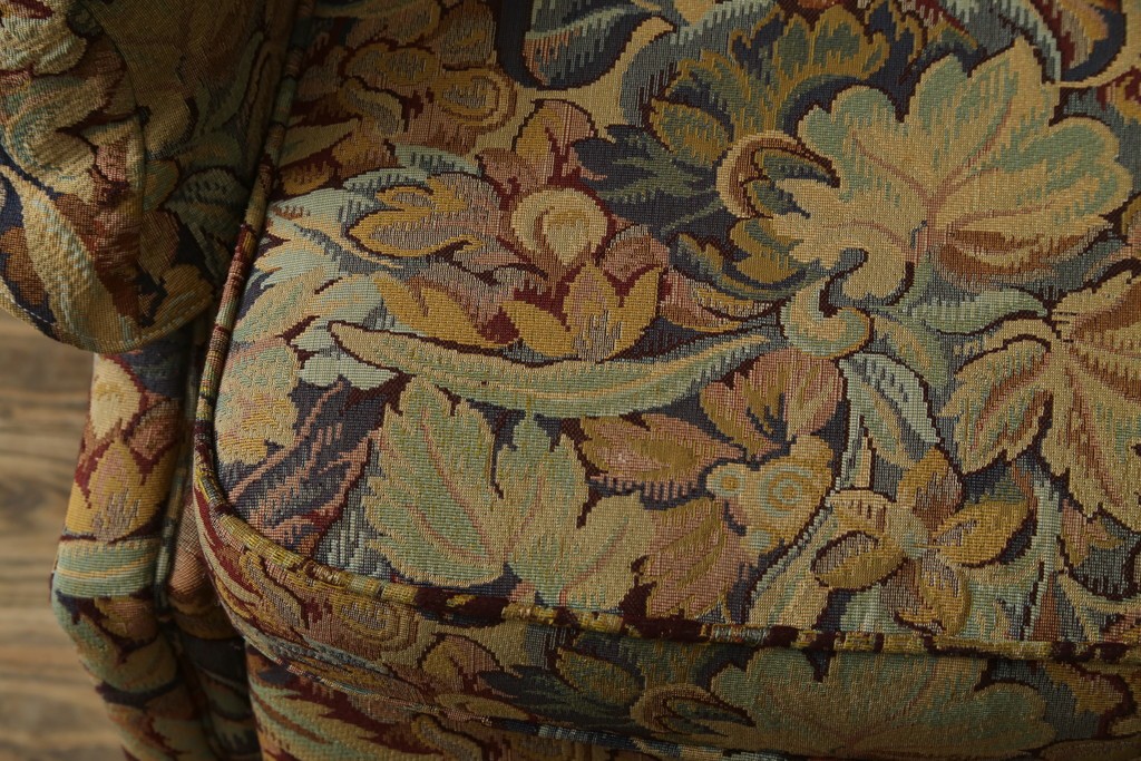 中古　美品　DREXEL HERITAGE(ドレクセルヘリテイジ)　花柄が目を引くリクライニングソファ　(R-087496)