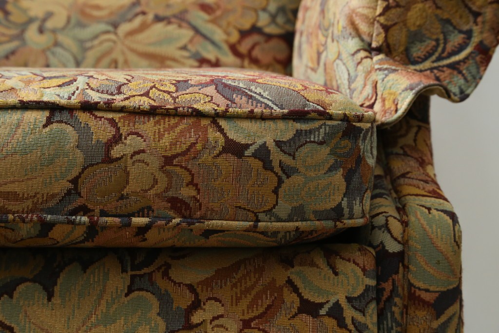 中古　美品　DREXEL HERITAGE(ドレクセルヘリテイジ)　花柄が目を引くリクライニングソファ　(R-087496)