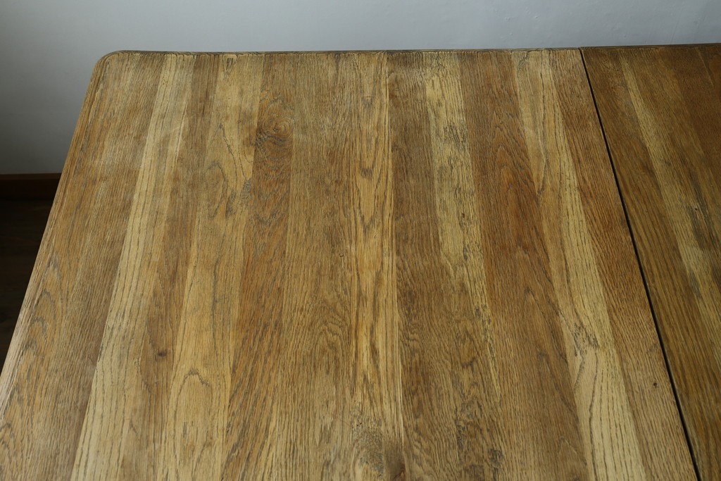 中古　CRASH GATE(クラッシュゲート)取り扱い　Knot antiques(ノットアンティークス)　オーク材　クラシカルなターンレッグのMERZ(メルツ)エクステンションテーブル　(R-087503)