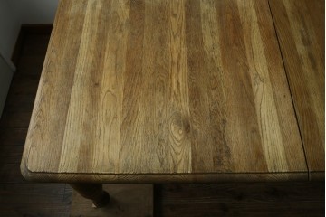 中古　CRASH GATE(クラッシュゲート)取り扱い　Knot antiques(ノットアンティークス)　オーク材　クラシカルなターンレッグのMERZ(メルツ)エクステンションテーブル　(R-087503)