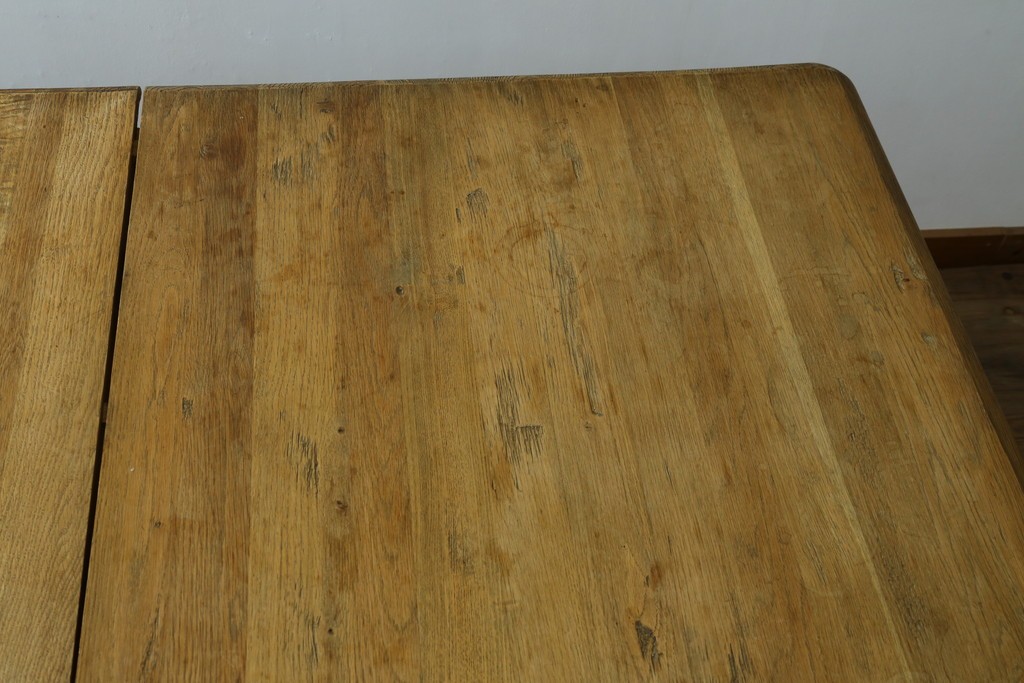 中古　CRASH GATE(クラッシュゲート)取り扱い　Knot antiques(ノットアンティークス)　オーク材　クラシカルなターンレッグのMERZ(メルツ)エクステンションテーブル　(R-087503)