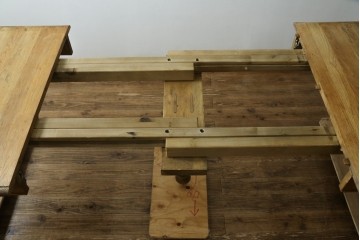 中古　CRASH GATE(クラッシュゲート)取り扱い　Knot antiques(ノットアンティークス)　オーク材　クラシカルなターンレッグのMERZ(メルツ)エクステンションテーブル　(R-087503)