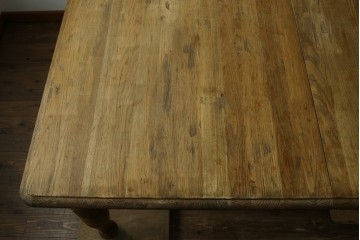 中古　CRASH GATE(クラッシュゲート)取り扱い　Knot antiques(ノットアンティークス)　オーク材　クラシカルなターンレッグのMERZ(メルツ)エクステンションテーブル　(R-087503)