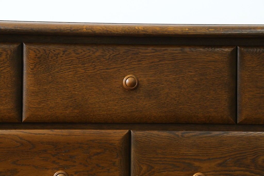 中古　北海道勇峰工芸　ナラ材　木肌が美しいチェスト　(R-087504)