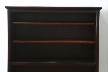 中古　北海道勇峰工芸　縦桟が整然と並ぶ格子戸付き水屋箪笥　(R-087505)