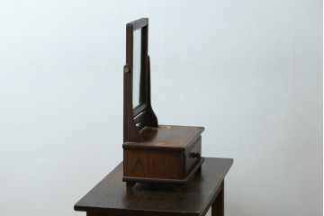 中古　松本民芸家具　欅材　和洋折衷の空間に馴染みの良い524型小鏡台　(R-087506)