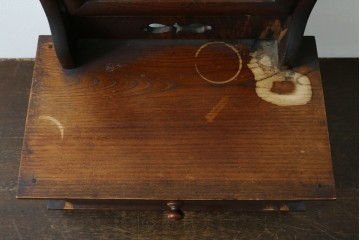 中古　松本民芸家具　欅材　和洋折衷の空間に馴染みの良い524型小鏡台　(R-087506)