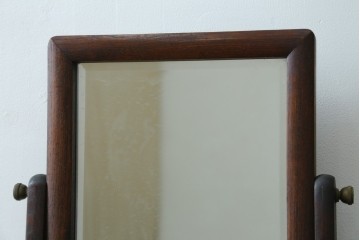 中古　松本民芸家具　欅材　和洋折衷の空間に馴染みの良い524型小鏡台　(R-087506)