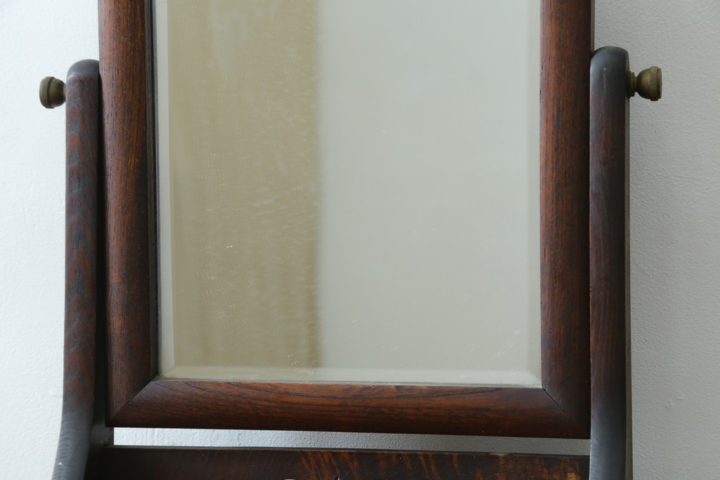 中古　松本民芸家具　欅材　和洋折衷の空間に馴染みの良い524型小鏡台　(R-087506)