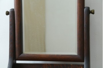 中古　松本民芸家具　欅材　和洋折衷の空間に馴染みの良い524型小鏡台　(R-087506)