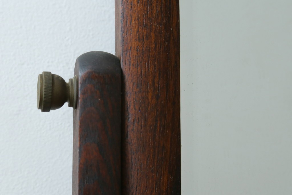 中古　松本民芸家具　欅材　和洋折衷の空間に馴染みの良い524型小鏡台　(R-087506)