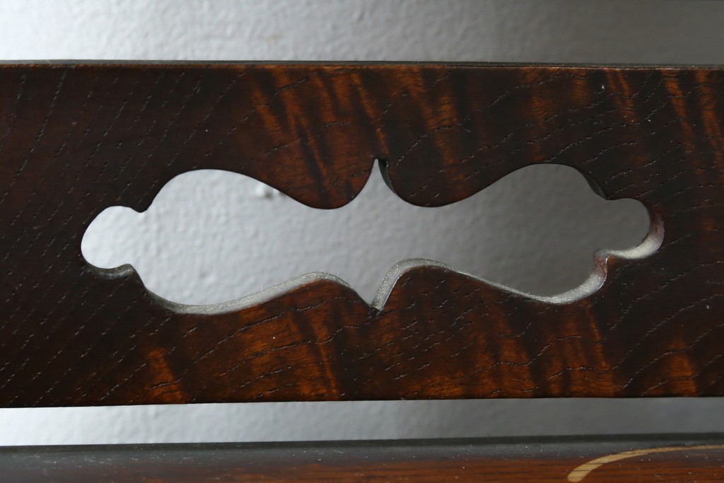 中古　松本民芸家具　欅材　和洋折衷の空間に馴染みの良い524型小鏡台　(R-087506)