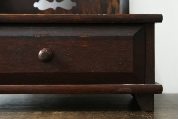 中古　松本民芸家具　欅材　和洋折衷の空間に馴染みの良い524型小鏡台　(R-087506)