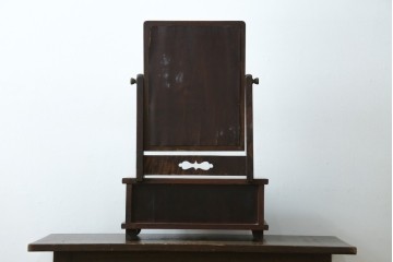 中古　松本民芸家具　欅材　和洋折衷の空間に馴染みの良い524型小鏡台　(R-087506)