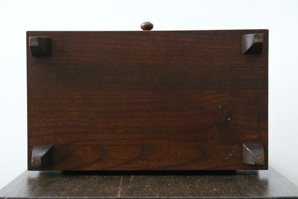 中古　松本民芸家具　欅材　和洋折衷の空間に馴染みの良い524型小鏡台　(R-087506)