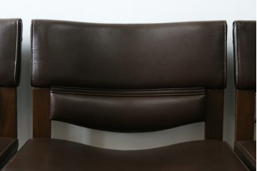 中古　美品　CONDE HOUSE(カンディハウス)　BOLS(ボルス)　本革シートのダイニングチェア4脚セット　現行定価(4脚合計)約64万円　(R-087507)