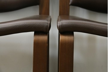 中古　美品　CONDE HOUSE(カンディハウス)　BOLS(ボルス)　本革シートのダイニングチェア4脚セット　現行定価(4脚合計)約64万円　(R-087507)