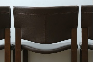 中古　美品　CONDE HOUSE(カンディハウス)　BOLS(ボルス)　本革シートのダイニングチェア4脚セット　現行定価(4脚合計)約64万円　(R-087507)