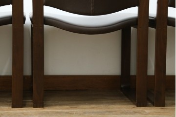 中古　美品　CONDE HOUSE(カンディハウス)　BOLS(ボルス)　本革シートのダイニングチェア4脚セット　現行定価(4脚合計)約64万円　(R-087507)