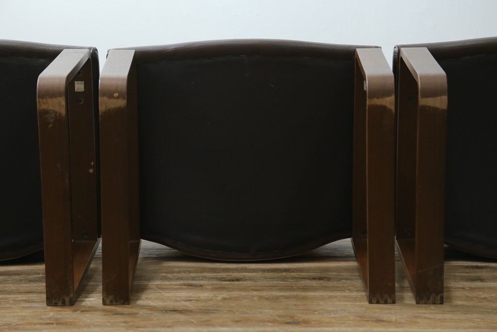 中古　美品　CONDE HOUSE(カンディハウス)　BOLS(ボルス)　本革シートのダイニングチェア4脚セット　現行定価(4脚合計)約64万円　(R-087507)