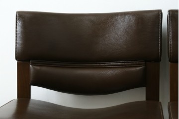 中古　美品　CONDE HOUSE(カンディハウス)　BOLS(ボルス)　本革シートのダイニングチェア2脚セット　現行定価(2脚合計)約32万円　(R-087507)
