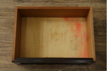 和製ヴィンテージ　松本民芸家具　落ち着いた格子ガラスが魅力のA型面取書棚　(R-087511)