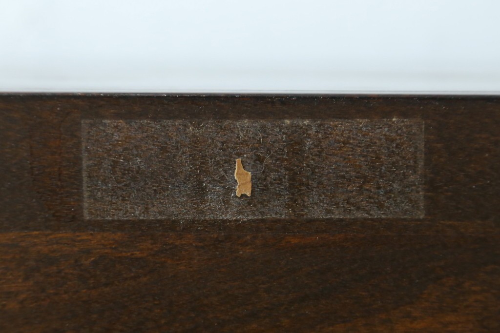 和製ヴィンテージ　松本民芸家具　落ち着いた格子ガラスが魅力のA型面取書棚　(R-087511)