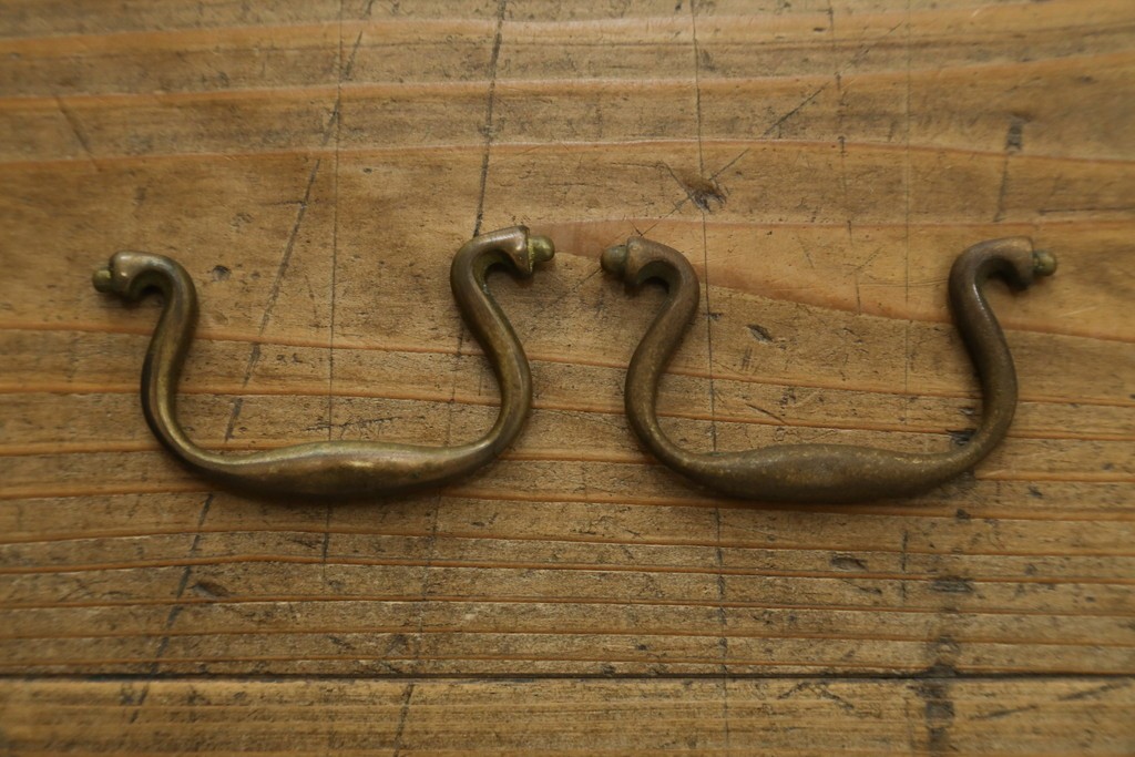 和製ヴィンテージ　松本民芸家具　落ち着いた格子ガラスが魅力のA型面取書棚　(R-087511)