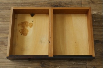 中古　美品　松本民芸家具　見せる飾り棚と隠す収納を兼ねた132型朝鮮棚　定価約55万円　(R-087513)