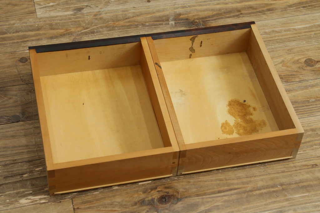 中古　美品　松本民芸家具　見せる飾り棚と隠す収納を兼ねた132型朝鮮棚　定価約55万円　(R-087513)