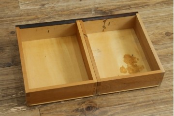 中古　美品　松本民芸家具　見せる飾り棚と隠す収納を兼ねた132型朝鮮棚　定価約55万円　(R-087513)