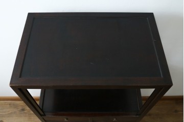 中古　美品　松本民芸家具　見せる飾り棚と隠す収納を兼ねた132型朝鮮棚　定価約55万円　(R-087513)