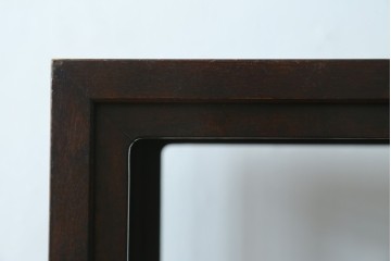 中古　美品　松本民芸家具　見せる飾り棚と隠す収納を兼ねた132型朝鮮棚　定価約55万円　(R-087513)