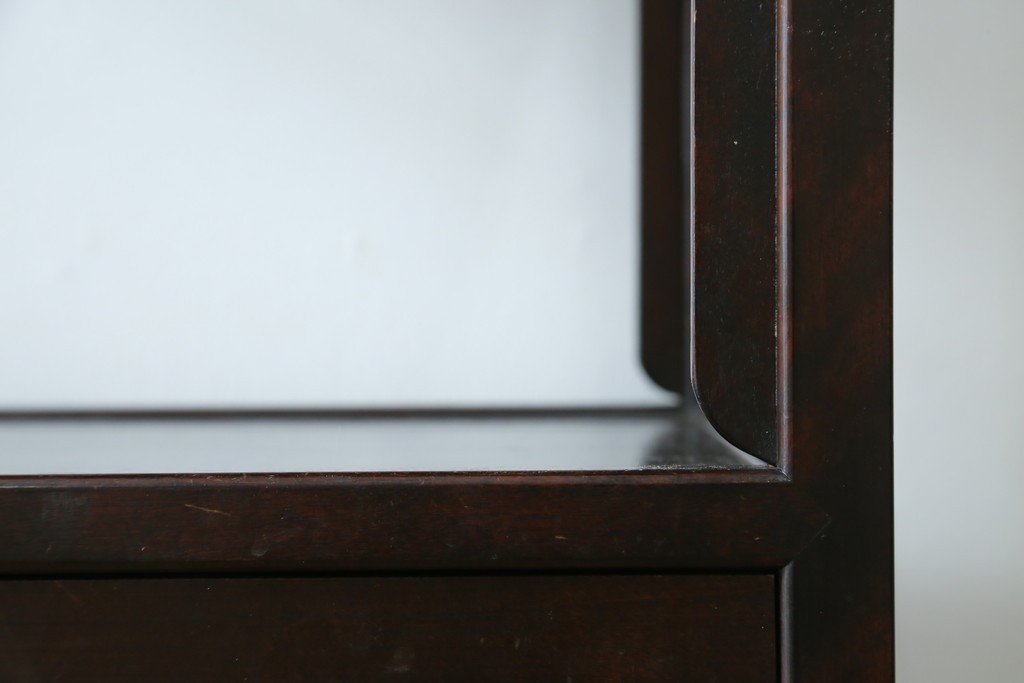 中古　美品　松本民芸家具　見せる飾り棚と隠す収納を兼ねた132型朝鮮棚　定価約55万円　(R-087513)