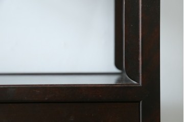 中古　美品　松本民芸家具　見せる飾り棚と隠す収納を兼ねた132型朝鮮棚　定価約55万円　(R-087513)